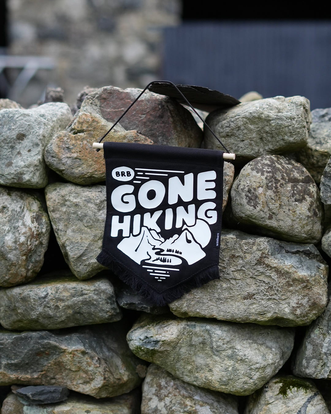 Gone Hiking Gonfalon Style Pennant