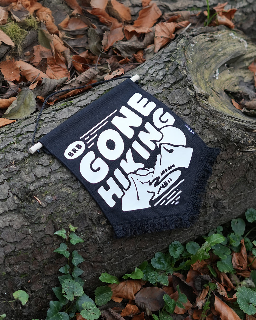 Gone Hiking Gonfalon Style Pennant