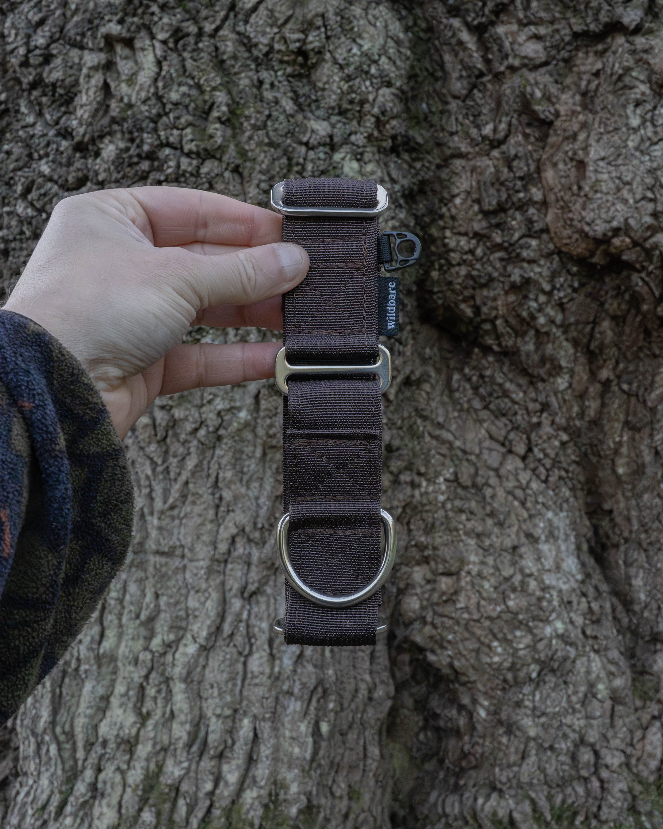 Dark Brown Waterproof Martingale Dog Collar