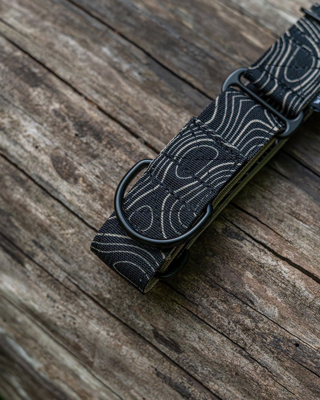 Topo Black Waterproof Martingale Dog Collar